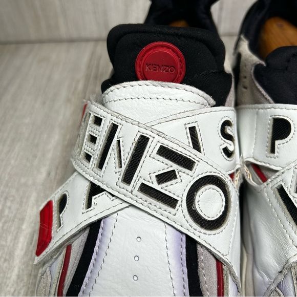 Kenzo Paris Sonic White Velcro Chunky Luxury Designer Sneaker Men Size 11 EUR 45 - Picture 9 of 14